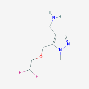 [5-(2,2-Difluoroethoxymethyl)-1-methylpyrazol-4-yl]methanamine