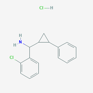 (2-Chlorophenyl)-(2-phenylcyclopropyl)methanamine;hydrochloride