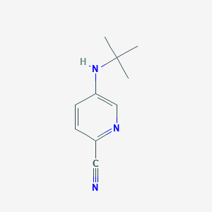 molecular formula C10H13N3 B2877509 5-(Tert-butylamino)pyridine-2-carbonitrile CAS No. 160017-07-2