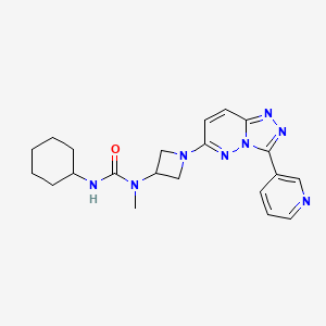 B2877519 3-Cyclohexyl-1-methyl-1-[1-(3-pyridin-3-yl-[1,2,4]triazolo[4,3-b]pyridazin-6-yl)azetidin-3-yl]urea CAS No. 2379995-16-9