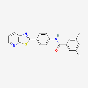3,5-dimethyl-N-(4-(thiazolo[5,4-b]pyridin-2-yl)phenyl)benzamide