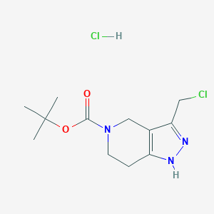 tert-Butyl 3-(chloromethyl)-1,4,6,7-tetrahydro-5H-pyrazolo[4,3-c]pyridine-5-carboxylate hydrochloride