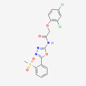 2-(2,4-dichlorophenoxy)-N-(5-(2-(methylsulfonyl)phenyl)-1,3,4-oxadiazol-2-yl)acetamide