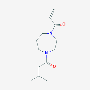 B2877587 3-Methyl-1-(4-prop-2-enoyl-1,4-diazepan-1-yl)butan-1-one CAS No. 2361655-86-7
