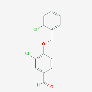molecular formula C14H10Cl2O2 B2877648 3-Chloro-4-[(2-chlorobenzyl)oxy]benzaldehyde CAS No. 433254-93-4