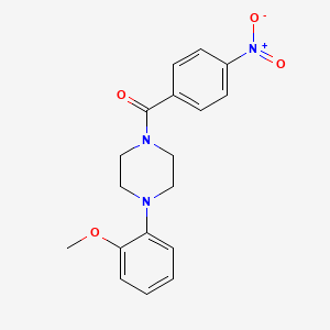molecular formula C18H19N3O4 B2877673 4-(2-Methoxyphenyl)piperazinyl 4-nitrophenyl ketone CAS No. 21091-99-6