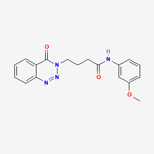 molecular formula C18H18N4O3 B2877684 N-(3-methoxyphenyl)-4-(4-oxo-1,2,3-benzotriazin-3-yl)butanamide CAS No. 880812-30-6