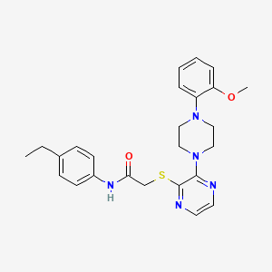 molecular formula C25H29N5O2S B2877686 N-(4-ethylphenyl)-2-({3-[4-(2-methoxyphenyl)piperazin-1-yl]pyrazin-2-yl}sulfanyl)acetamide CAS No. 1116007-31-8