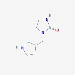 molecular formula C8H15N3O B2877698 1-[(Pyrrolidin-3-yl)methyl]imidazolidin-2-one CAS No. 1510803-57-2