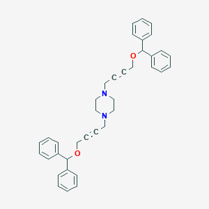 molecular formula C38H38N2O2 B287772 1,4-di(4-benzhydryloxy-2-butynyl)piperazine; hydrochloride 
