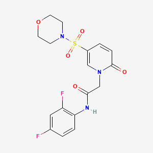 molecular formula C17H17F2N3O5S B2877720 N-(2,4-difluorophenyl)-2-[5-(morpholine-4-sulfonyl)-2-oxo-1,2-dihydropyridin-1-yl]acetamide CAS No. 1251676-57-9