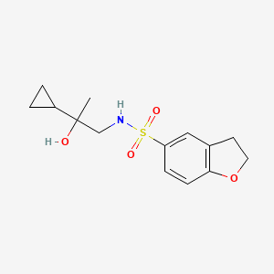 molecular formula C14H19NO4S B2877724 N-(2-CYCLOPROPYL-2-HYDROXYPROPYL)-2,3-DIHYDRO-1-BENZOFURAN-5-SULFONAMIDE CAS No. 1448133-72-9