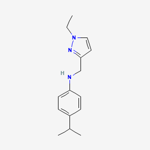 molecular formula C15H21N3 B2877766 N-((1-Ethyl-1H-pyrazol-3-yl)methyl)-4-isopropylaniline CAS No. 1006352-87-9