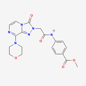 molecular formula C19H20N6O5 B2877769 methyl 4-{2-[8-(morpholin-4-yl)-3-oxo-2H,3H-[1,2,4]triazolo[4,3-a]pyrazin-2-yl]acetamido}benzoate CAS No. 1251681-99-8