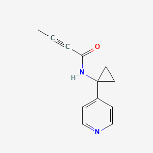molecular formula C12H12N2O B2877773 N-(1-Pyridin-4-ylcyclopropyl)but-2-ynamide CAS No. 2411245-39-9