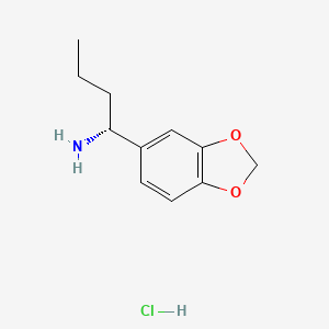 molecular formula C11H16ClNO2 B2877775 (R)-1-(Benzo[d][1,3]dioxol-5-yl)butan-1-amine hydrochloride CAS No. 197508-49-9
