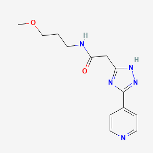 molecular formula C13H17N5O2 B2877789 N-(3-methoxypropyl)-2-(3-(pyridin-4-yl)-1H-1,2,4-triazol-5-yl)acetamide CAS No. 942856-68-0