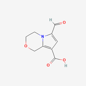 molecular formula C9H9NO4 B2877819 6-formyl-1H,3H,4H-pyrrolo[2,1-c][1,4]oxazine-8-carboxylicacid CAS No. 2166731-23-1