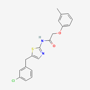 molecular formula C19H17ClN2O2S B2877837 N-[5-(3-chlorobenzyl)-1,3-thiazol-2-yl]-2-(3-methylphenoxy)acetamide CAS No. 301176-10-3