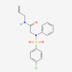 molecular formula C17H17ClN2O3S B2877844 N-allyl-2-{[(4-chlorophenyl)sulfonyl]anilino}acetamide CAS No. 339102-56-6