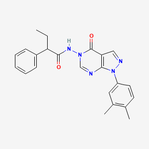 molecular formula C23H23N5O2 B2877845 N-(1-(3,4-dimethylphenyl)-4-oxo-1H-pyrazolo[3,4-d]pyrimidin-5(4H)-yl)-2-phenylbutanamide CAS No. 900009-17-8
