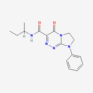 molecular formula C16H19N5O2 B2877906 N-(butan-2-yl)-4-oxo-8-phenyl-4H,6H,7H,8H-imidazo[2,1-c][1,2,4]triazine-3-carboxamide CAS No. 946228-98-4