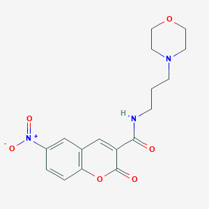 molecular formula C17H19N3O6 B2877911 N-[3-(morpholin-4-yl)propyl]-6-nitro-2-oxo-2H-chromene-3-carboxamide CAS No. 325779-24-6