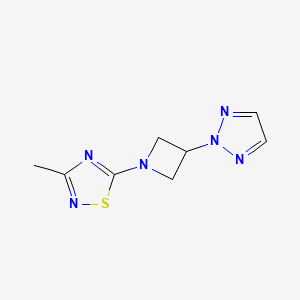 molecular formula C8H10N6S B2877919 3-methyl-5-[3-(2H-1,2,3-triazol-2-yl)azetidin-1-yl]-1,2,4-thiadiazole CAS No. 2415628-78-1