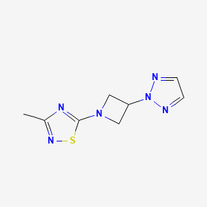 3-methyl-5-[3-(2H-1,2,3-triazol-2-yl)azetidin-1-yl]-1,2,4-thiadiazole