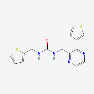 1-(Thiophen-2-ylmethyl)-3-((3-(thiophen-3-yl)pyrazin-2-yl)methyl)urea