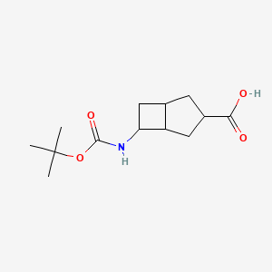 molecular formula C13H21NO4 B2877928 6-{[(Tert-butoxy)carbonyl]amino}bicyclo[3.2.0]heptane-3-carboxylic acid CAS No. 2137788-84-0