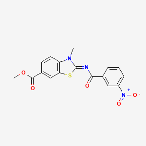 Methyl 3-methyl-2-(3-nitrobenzoyl)imino-1,3-benzothiazole-6-carboxylate