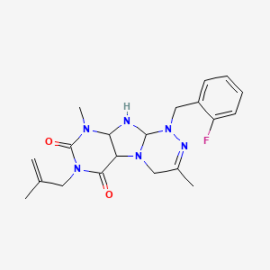 1-[(2-fluorophenyl)methyl]-3,9-dimethyl-7-(2-methylprop-2-en-1-yl)-1H,4H,6H,7H,8H,9H-[1,2,4]triazino[4,3-g]purine-6,8-dione