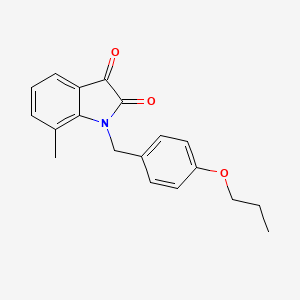 7-Methyl-1-(4-propoxybenzyl)indoline-2,3-dione
