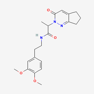 N-(3,4-dimethoxyphenethyl)-2-(3-oxo-3,5,6,7-tetrahydro-2H-cyclopenta[c]pyridazin-2-yl)propanamide
