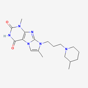 1,7-dimethyl-8-(3-(3-methylpiperidin-1-yl)propyl)-1H-imidazo[2,1-f]purine-2,4(3H,8H)-dione