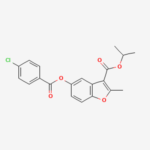 Isopropyl 5-((4-chlorobenzoyl)oxy)-2-methylbenzofuran-3-carboxylate