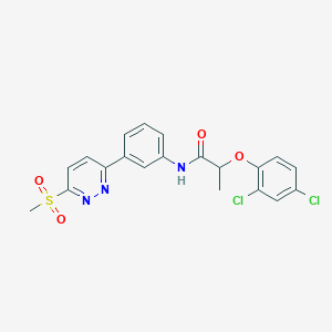 molecular formula C20H17Cl2N3O4S B2877961 2-(2,4-dichlorophenoxy)-N-[3-(6-methanesulfonylpyridazin-3-yl)phenyl]propanamide CAS No. 946376-51-8