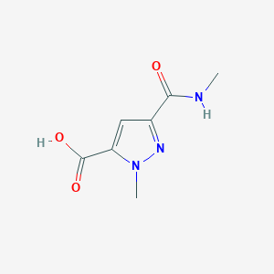 molecular formula C7H9N3O3 B2877970 1-methyl-3-(methylcarbamoyl)-1H-pyrazole-5-carboxylic acid CAS No. 1353631-67-0