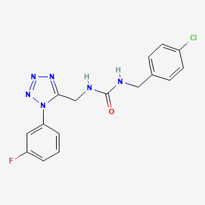 1-(4-chlorobenzyl)-3-((1-(3-fluorophenyl)-1H-tetrazol-5-yl)methyl)urea