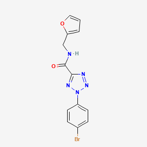 2-(4-bromophenyl)-N-(furan-2-ylmethyl)-2H-tetrazole-5-carboxamide
