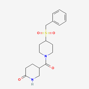 5-(4-(Benzylsulfonyl)piperidine-1-carbonyl)piperidin-2-one
