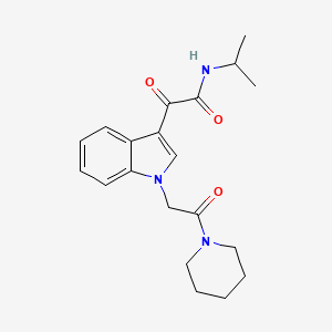 2-oxo-2-[1-(2-oxo-2-piperidin-1-ylethyl)indol-3-yl]-N-propan-2-ylacetamide