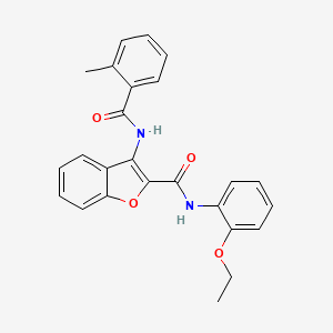 molecular formula C25H22N2O4 B2878008 N-(2-ethoxyphenyl)-3-(2-methylbenzamido)benzofuran-2-carboxamide CAS No. 888444-67-5