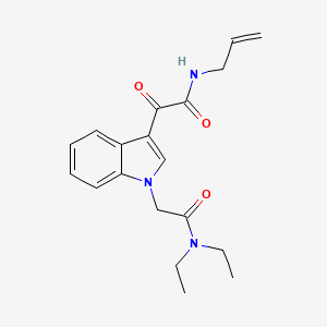 molecular formula C19H23N3O3 B2878025 N-allyl-2-(1-(2-(diethylamino)-2-oxoethyl)-1H-indol-3-yl)-2-oxoacetamide CAS No. 872848-53-8