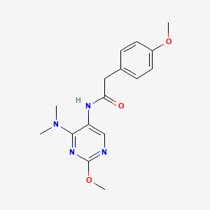 molecular formula C16H20N4O3 B2878031 N-[4-(dimethylamino)-2-methoxypyrimidin-5-yl]-2-(4-methoxyphenyl)acetamide CAS No. 1797659-56-3