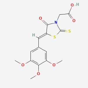 2-{4-Oxo-2-thioxo-5-[(3,4,5-trimethoxyphenyl)methylene]-1,3-thiazolidin-3-yl}a cetic acid