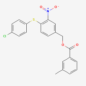 4-[(4-Chlorophenyl)sulfanyl]-3-nitrobenzyl 3-methylbenzenecarboxylate