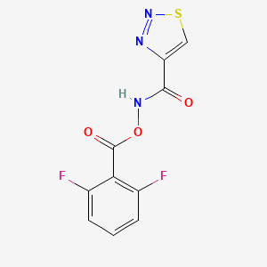 molecular formula C10H5F2N3O3S B2878060 N-[(2,6-difluorobenzoyl)oxy]-1,2,3-thiadiazole-4-carboxamide CAS No. 860609-70-7