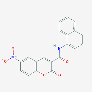 molecular formula C20H12N2O5 B2878069 N-(naphthalen-1-yl)-6-nitro-2-oxo-2H-chromene-3-carboxamide CAS No. 302814-72-8